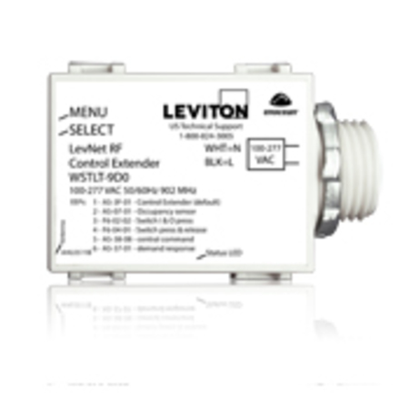 LEVITON Levnet Rf Wireless Control Extender Wh Sw Leg 902Mhz Threaded Mnt WSTLT-9D0